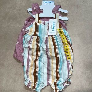 Carter's Baby Striped Romper 2 Piece Set - 2 Outfits